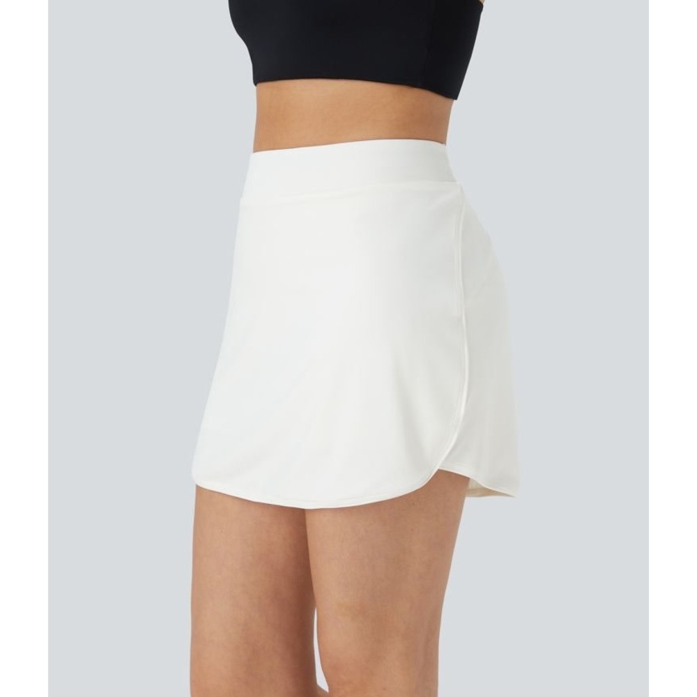 NWT Halara Everyday High Waist Pocket 2-in-1 Micro Mini Golf Skirt White Large